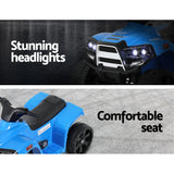 NNEDSZ Kids Ride On ATV Quad Motorbike Car 4 Wheeler Electric Toys Battery Blue