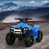 NNEDSZ Kids Ride On ATV Quad Motorbike Car 4 Wheeler Electric Toys Battery Blue