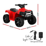 NNEDSZ Kids Ride On ATV Quad Motorbike Car 4 Wheeler Electric Toys Battery Red