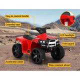NNEDSZ Kids Ride On ATV Quad Motorbike Car 4 Wheeler Electric Toys Battery Red