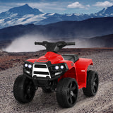 NNEDSZ Kids Ride On ATV Quad Motorbike Car 4 Wheeler Electric Toys Battery Red
