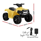 NNEDSZ Kids Ride On ATV Quad Motorbike Car 4 Wheeler Electric Toys Battery Yellow