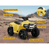 NNEDSZ Kids Ride On ATV Quad Motorbike Car 4 Wheeler Electric Toys Battery Yellow