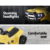 NNEDSZ Kids Ride On ATV Quad Motorbike Car 4 Wheeler Electric Toys Battery Yellow