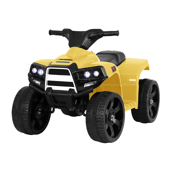 NNEDSZ Kids Ride On ATV Quad Motorbike Car 4 Wheeler Electric Toys Battery Yellow