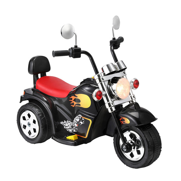 NNEDSZ Kids Ride On Car Motorcycle Motorbike Electric Toys Horn Music 6V Black
