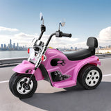NNEDSZ Kids Ride On Car Motorcycle Motorbike Electric Toys Horn Music 6V Pink