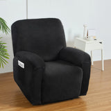 NNEDSZ Artiss Recliner Chair Covers 1 Seater Velvet Black