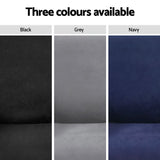 NNEDSZ Artiss Recliner Chair Covers 1 Seater Velvet Navy