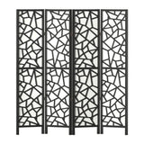 NNEDSZ Artiss 4 Panel Room Divider Screen 162x170cm Clover Black