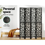 NNEDSZ Artiss 4 Panel Room Divider Screen 162x170cm Clover Black
