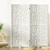 NNEDSZ Artiss 4 Panel Room Divider Screen 162x170cm Clover White