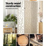 NNEDSZ Artiss 4 Panel Room Divider Screen 162x170cm Clover White