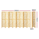 NNEDSZ Artiss 8 Panel Room Divider Screen 325x170cm Clover Natural