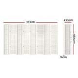 NNEDSZ Artiss 8 Panel Room Divider Screen 353x179cm Nova White