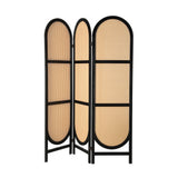 NNEDSZ 3 Panel Room Divider Screen 151x180cm Rattan Brown