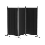 NNEDSZ Artiss 3 Panel Room Divider Screen 260x180cm Fabric Black