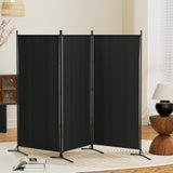 NNEDSZ Artiss 3 Panel Room Divider Screen 260x180cm Fabric Black