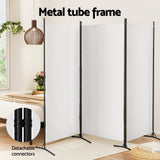 NNEDSZ Artiss 3 Panel Room Divider Screen 260x180cm Fabric White