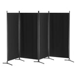 NNEDSZ Artiss 4 Panel Room Divider Screen 345x180cm Fabric Black