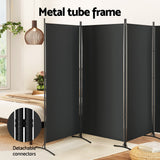 NNEDSZ Artiss 4 Panel Room Divider Screen 345x180cm Fabric Black