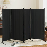 NNEDSZ Artiss 4 Panel Room Divider Screen 345x180cm Fabric Black