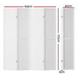 NNEDSZ 4 Panel Room Divider Screen 164x170cm Pegboard White