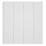 NNEDSZ 4 Panel Room Divider Screen 164x170cm Pegboard White