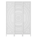NNEDSZ 3 Panel Room Divider Screen 132x170cm Circle White
