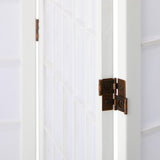 NNEED 8 Panel Room Divider Timber Farbic White