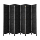 NNEED 6 Panel Room Divider Privacy Screen Black