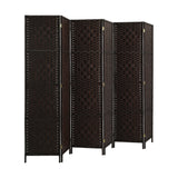 NNEED 6 Panel Room Divider Privacy Screen Brown
