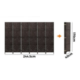 NNEED 6 Panel Room Divider Privacy Screen Brown