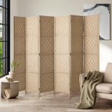 NNEED 6 Panel Room Divider Privacy Screen Wood
