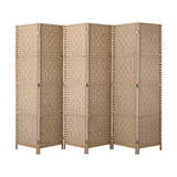 NNEED 6 Panel Room Divider Privacy Screen Wood