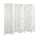 NNEED 6 Panel Room Divider Privacy Screen White