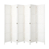 NNEED 6 Panel Room Divider Privacy Screen White
