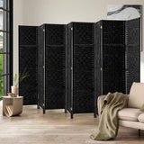 NNEED 8 Panel Room Divider Privacy Screen Black