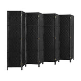 NNEED 8 Panel Room Divider Privacy Screen Black