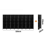 NNEED 8 Panel Room Divider Privacy Screen Black