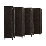 NNEED 8 Panel Room Divider Privacy Screen Brown