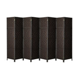 NNEED 8 Panel Room Divider Privacy Screen Brown