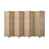 NNEED 8 Panel Room Divider Privacy Screen Wood