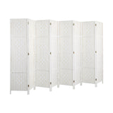 NNEED 8 Panel Room Divider Privacy Screen White