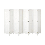 NNEED 8 Panel Room Divider Privacy Screen White