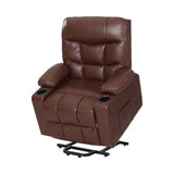 NNEDSZ Recliner Chair Lift Assist Heated Massage Chair Leather Claude