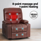 NNEDSZ Recliner Chair Lift Assist Heated Massage Chair Leather Claude