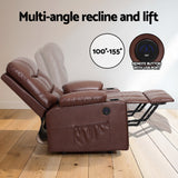 NNEDSZ Recliner Chair Lift Assist Heated Massage Chair Leather Claude