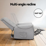 NNEDSZ Recliner Chair Lift Assist Chair Leather Grey