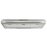 NNEMB 90cm Fixed Stainless Steel Rangehood, Quiet 3-Speed, 4-Layer Dishwashable Filters, Halogen Lights EFR90S